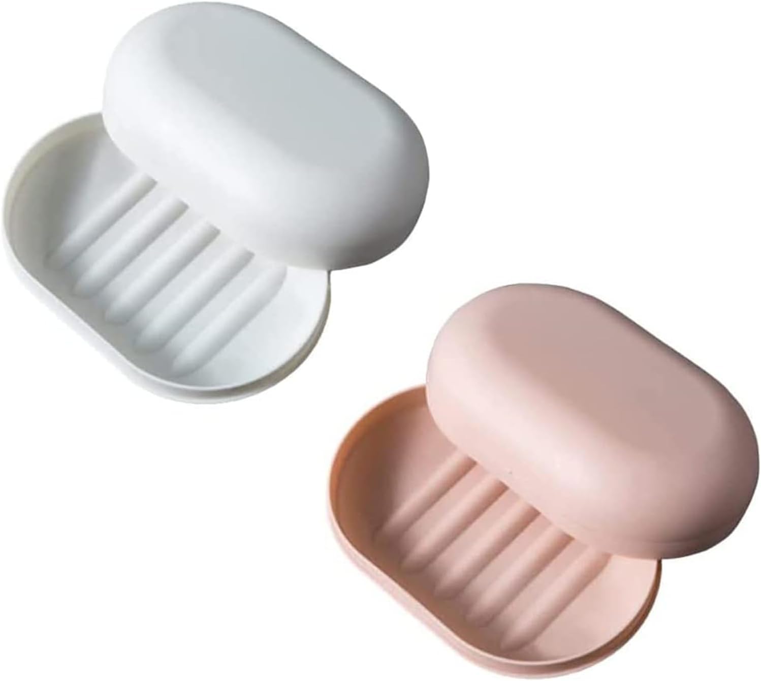 GlitzyStar 2pcs Soap Dish with Lid Travel Case