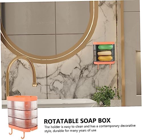 Cabilock Rotating Wall-Mounted Soap Dish for Bathroom
