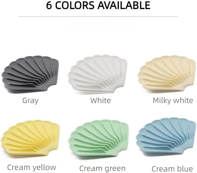 YGB Self-Draining Silicone Soap Dish Non-Slip Holder for Bathroom