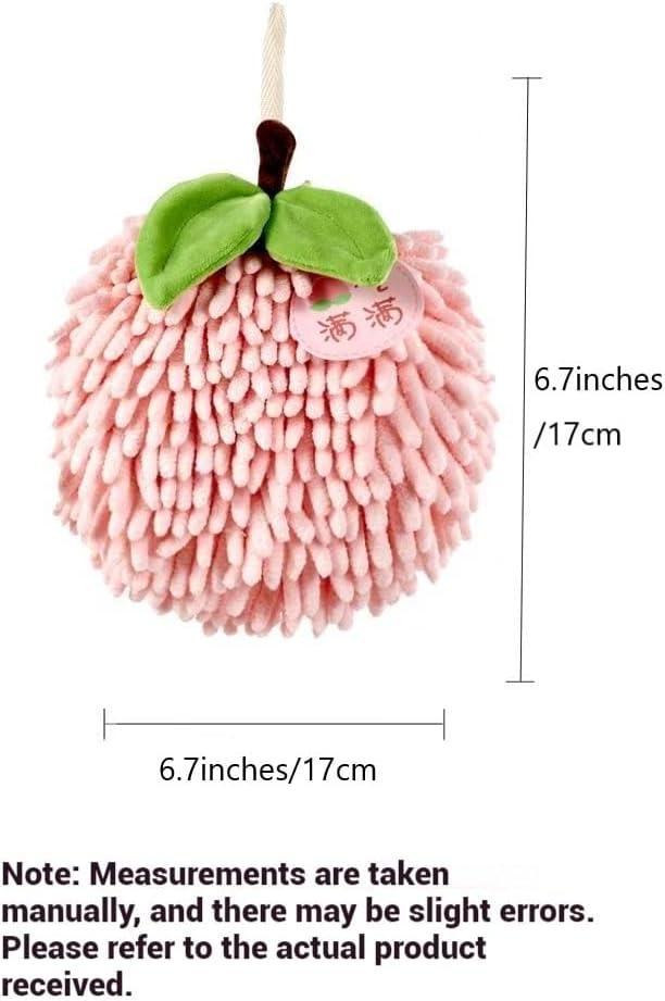 Aimery Fuzzy Ball Hand Towels Set of 6 with Wall Hooks