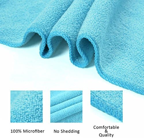 JML Microfiber Towels 6 Pack Large 27x55 Purple Grey Light Blue