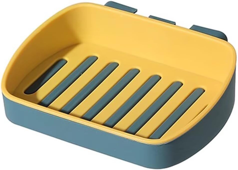 FABEILAI Drainable Soap Dish with Water Tray Yellow