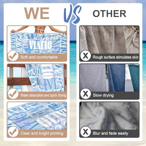 Customized Beach Towel with Name for Kids and Adults