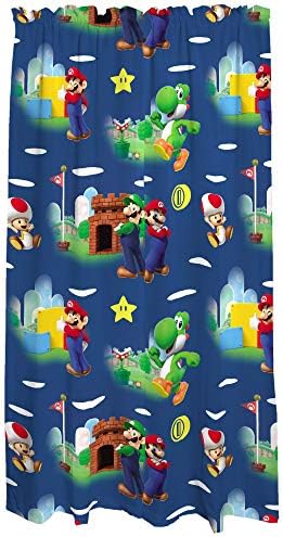 Franco Kids Window Curtains Set Super Mario 82x84