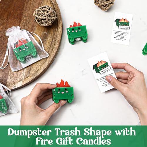 Conelist 12-Piece Dumpster Fire Candle Set with Cards and Bags