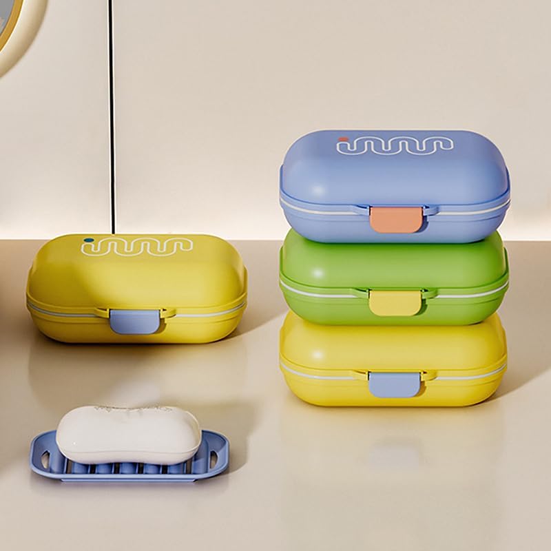 YAMSLAM Portable Waterproof Soap Dish with Lid