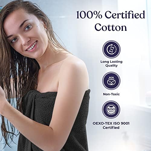 Dark Gray Towel Set of 4 - Premium Turkish Cotton Bath Towels