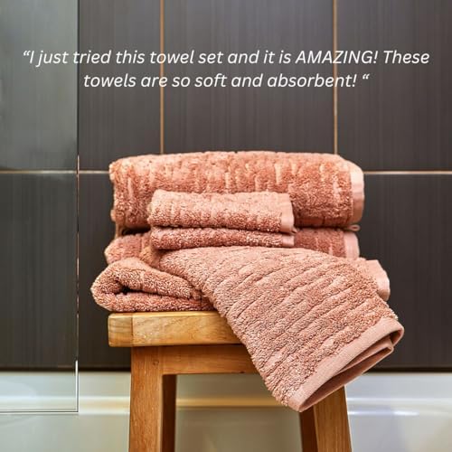 SKL Home CloudSoft Cotton Bath Towel Clay