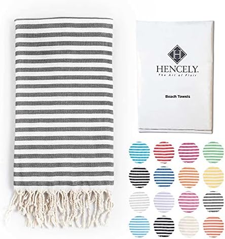 Hencely Striped Turkish Beach Towel 37x71 100 Cotton