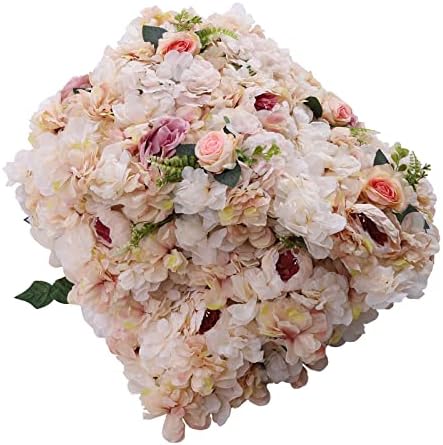 WYZFDC 6 Pcs Light Yellow Artificial Flower Wall Panel