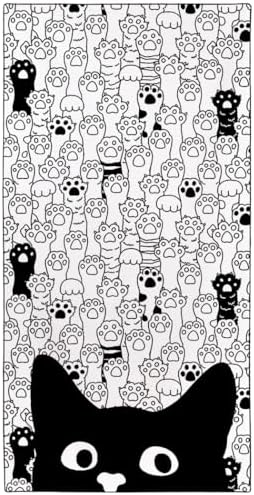 Cute Cat Paw Beach Towel for Adults and Kids 1