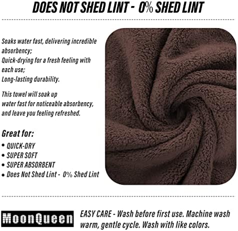 MOONQUEEN 18 Pack Premium Hand Towels - 16x28 Wood Brown