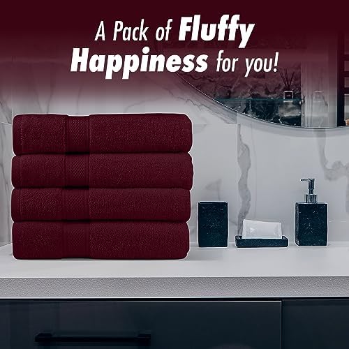 Homes Perception 4 Pack Bath Towel Set Ultra Soft 500 GSM Cotton