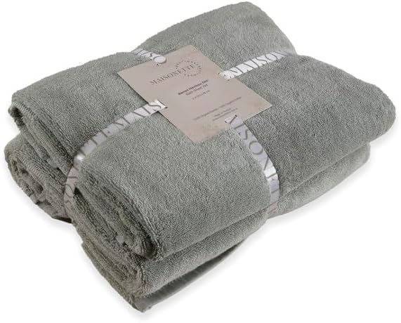 Elegance Organic Cotton Turkish Bath Towel Set 2 Pack - Green Eucalyptus