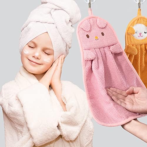 BATTILO HOME 6 Pack Cute Animal Hand Towels for Kids 1