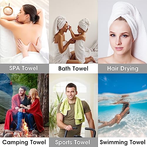 JML Microfiber Bath Towels 2 Pack 30x60 Oversized Soft