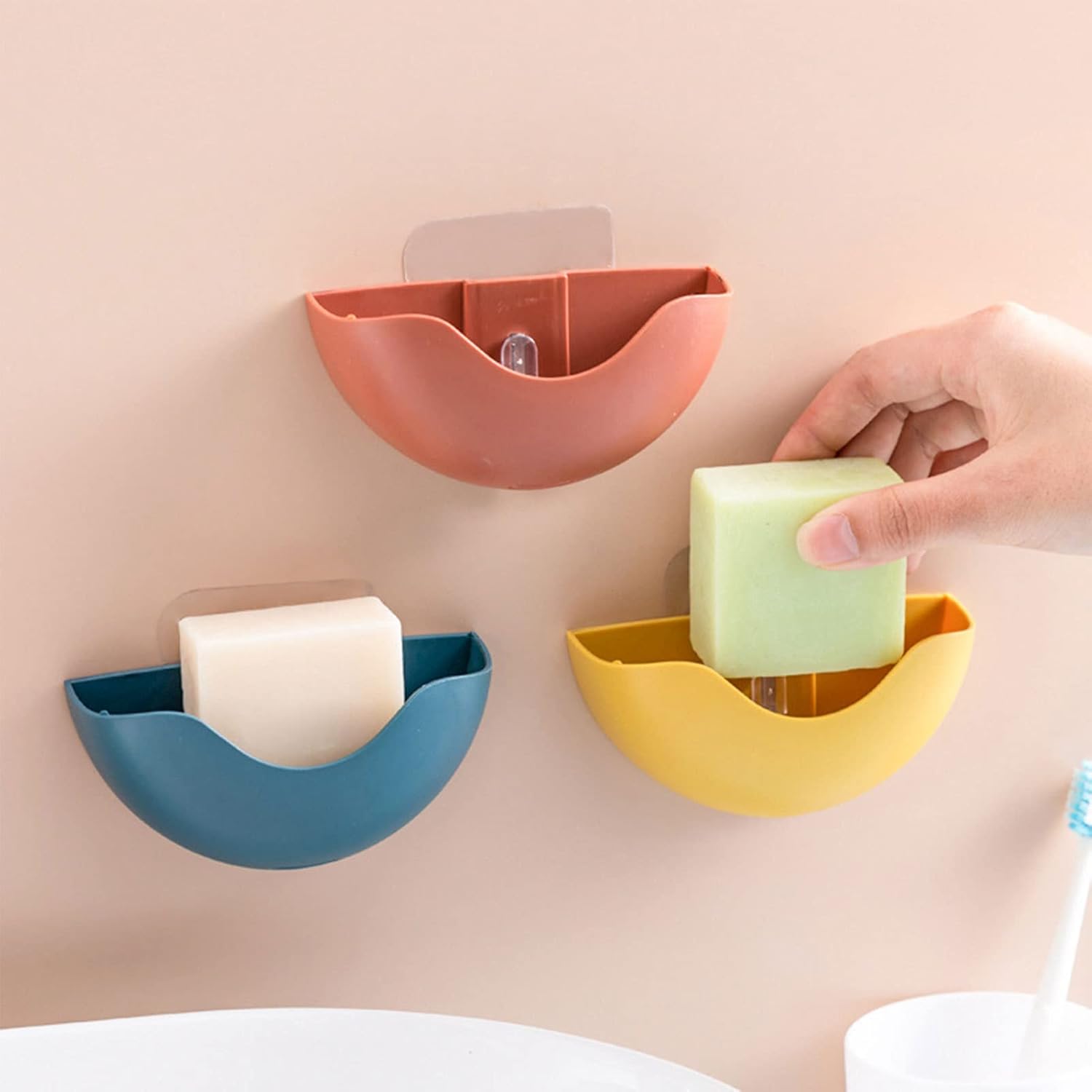 Wanshi Wall Hanging Soap Case for Bathroom Kitchen Laundry Room