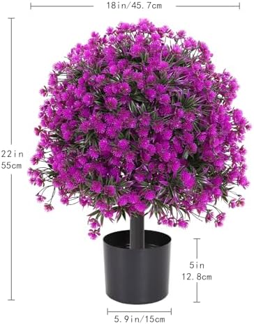 Bestwyc 2pcs Artificial Olive Topiary Ball Trees