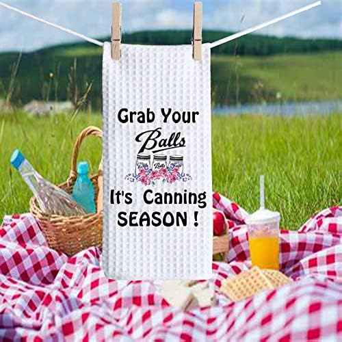 PXTIDY Funny Canning Season Kitchen Towel