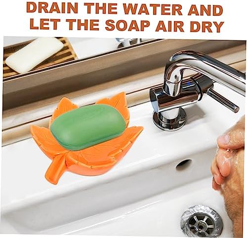 Ciieeo Leaf Shape Soap Dish Ceramic Maple Elegant Holder
