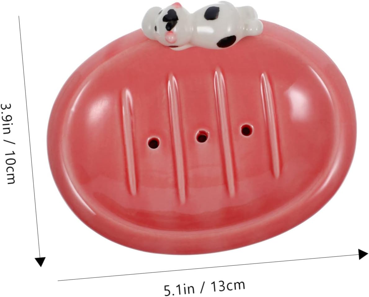 Mobestech Adorable Cartoon Soap Holder Drainage Dish