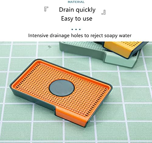 WYMRR Soap Dish with Double Drainage and Non-Slip Base