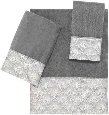 Avanti Linens Bath Towel - Soft Cotton Towel Nickel Deco Shell Collection