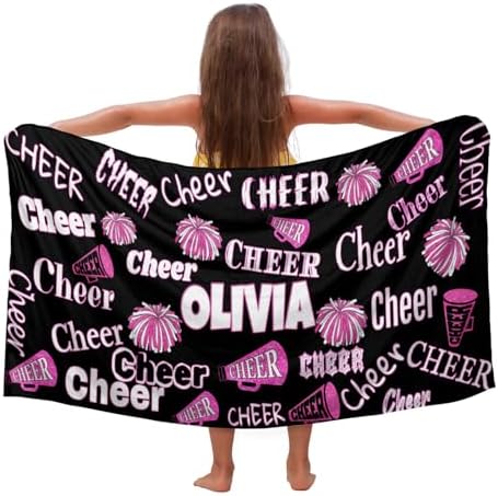 Custom Girls Bath Towel with Name - 30x60 Inch