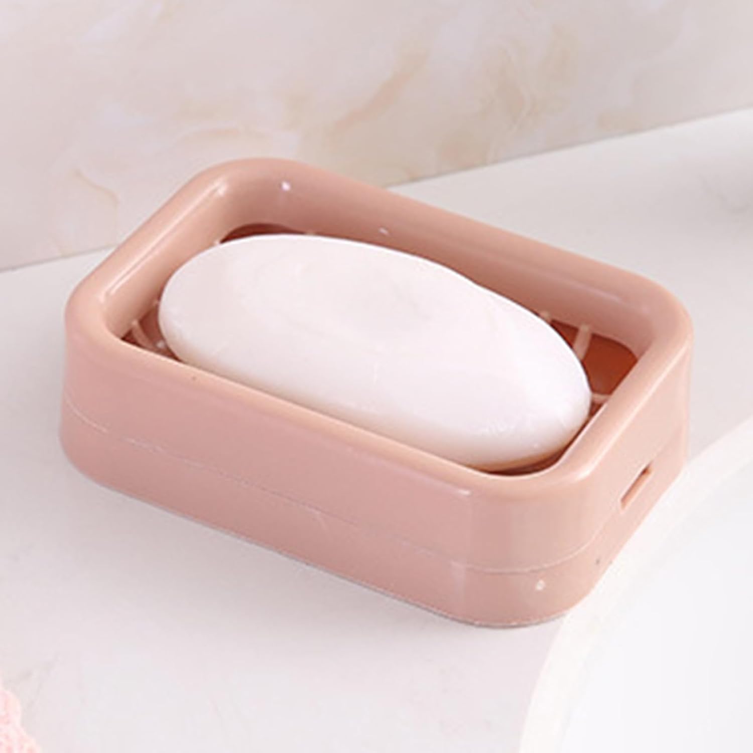 PP Double Layer Grid Drain Soap Box Holder