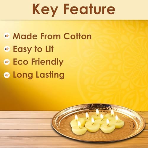 Craftsman Pure Cow Ghee Wicks for Puja - 50 Piece Jar