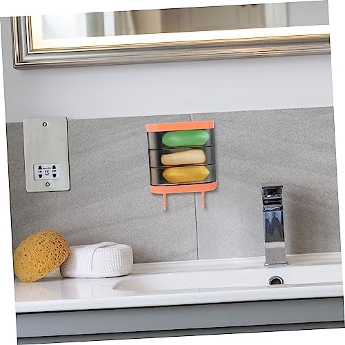 SOLUSTRE Rotating Plastic Soap Dish Wall Mount