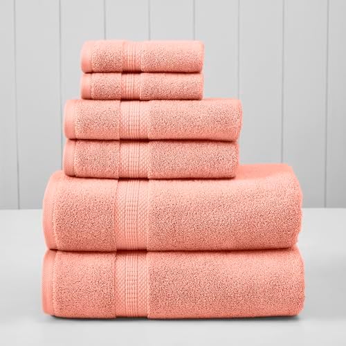Modern Threads 6-Piece Towel Set - Ultra Soft Peach