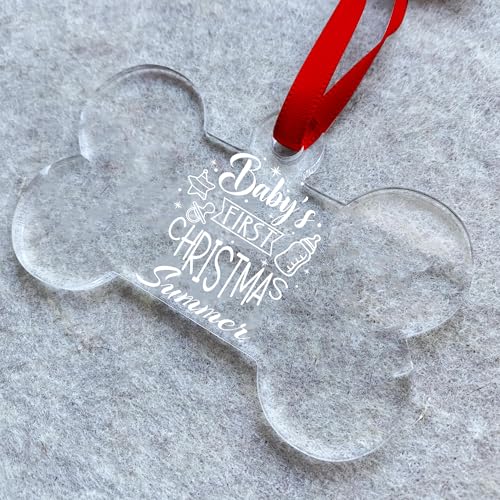Personalized Babys First Christmas Ornament 2024