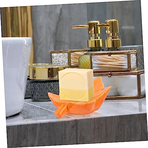 Homoyoyo Leaf Shaped Ceramic Soap Dish - Self-Draining Vanity Organizer
