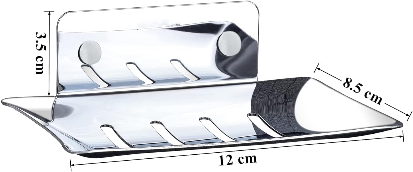 Stainless Steel Soap Holder for Bathroom - Durable Wall Mounted Soap Dish