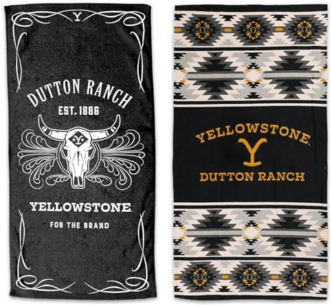 Yellowstone Beach Towel 2 Pack - Dutton Ranch Bundle