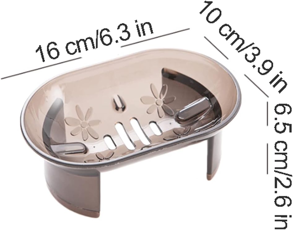 Surek Clear Plastic Bar Soap Holder for Dry Storage