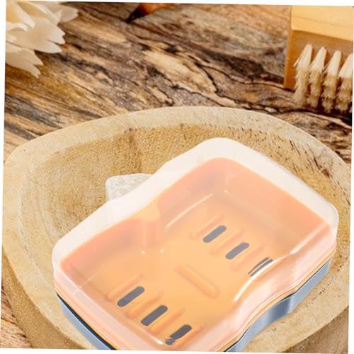 HAKIDZEL Dual Compartment Soap Holder with Leak-Proof Lid