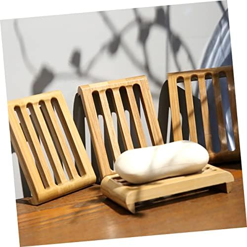 2Pcs Natural Bar Soap Holder with Draining Slots for Bathroom and Kitchen