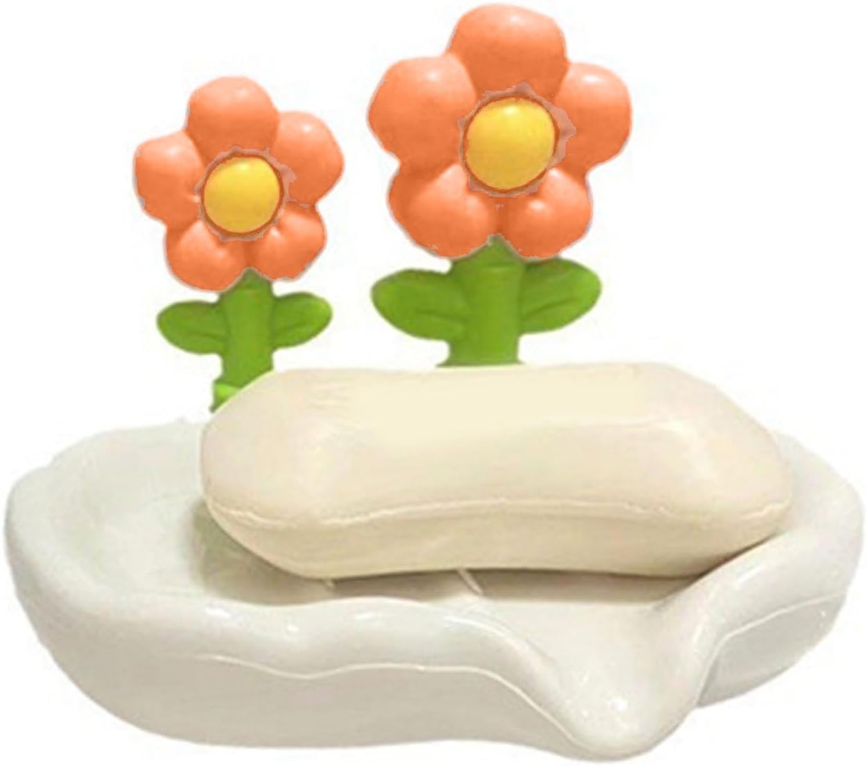 Orange Drain Soap Dish Holder for Bathroom