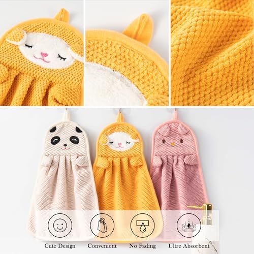 BATTILO HOME 6 Pack Cute Animal Hand Towels for Kids 1