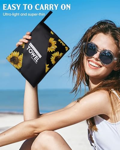 Rstick Sunflower Beach Towel 36x72 Quick Dry Sand-Free