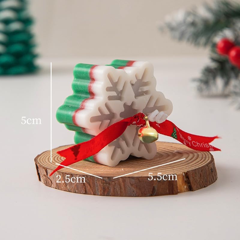 Snowflake Scented Candle for Christmas Holiday Decor