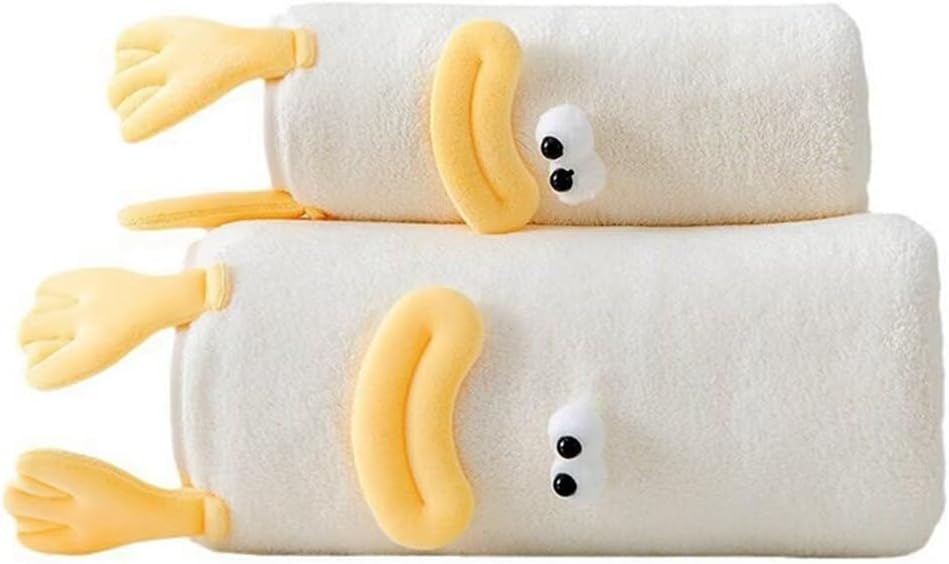 Cute 3D Duck Bath Towel Set 2PCS
