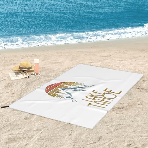 Lake Tahoe Beach Towel Quick Dry Light Large 275x55 with Travel Bag