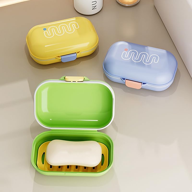 YAMSLAM Portable Waterproof Soap Dish with Lid