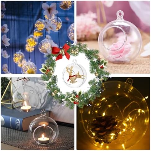 12Pcs Hanging Globe Candle Holders with Fishing Line