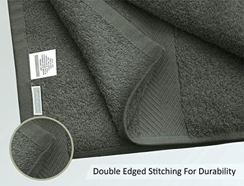 COTTON CRAFT Simplicity Bath Towels Set - 7 Pack Charcoal
