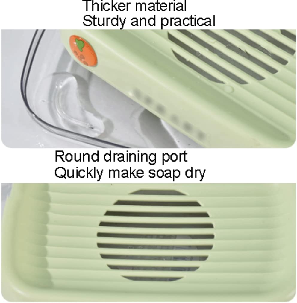 Surek Double Layer Soap Case with Water Tray for Bathroom Sink