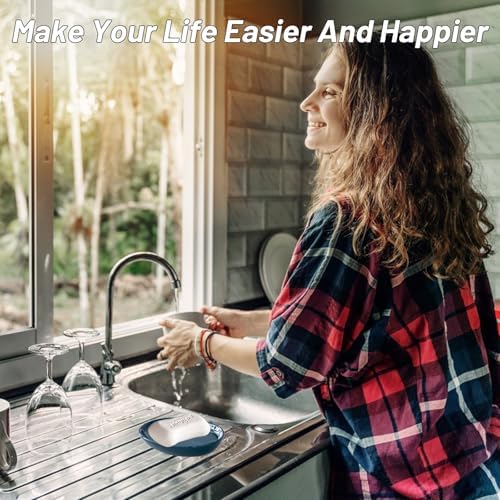 Ceramic Soap Dish for Bathroom Kitchen Dry Stop Soap Holder